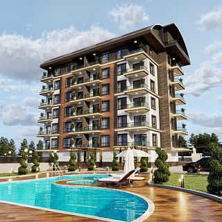 Квартира 1+1 в новом комплексе в Демирташ